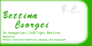 bettina csorgei business card